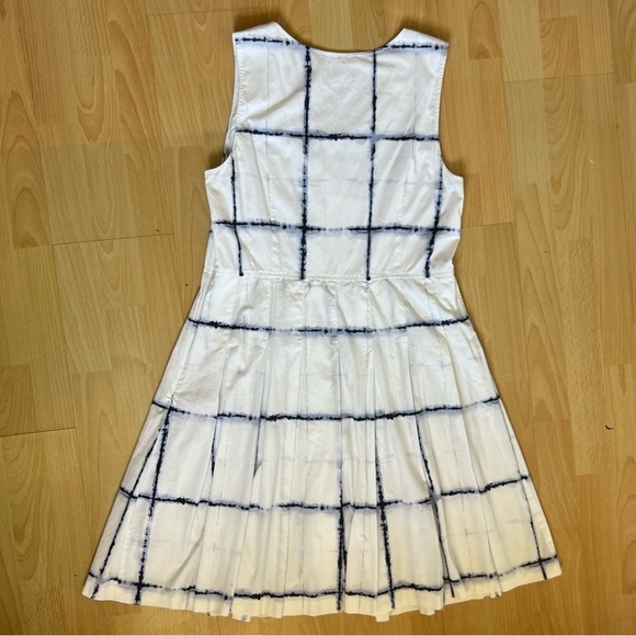Pendleton White & Navy Windowpane Dress 14 Petite 100% Cotton Classic Coastal - Picture 6 of 6